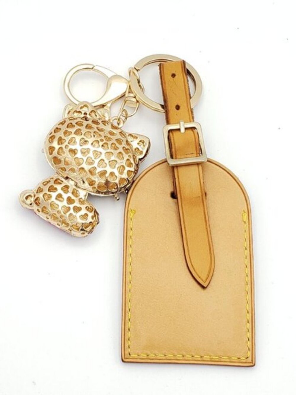 Authentic Louis Vuitton Luggage Nametag with Unbranded Keycharm - Picture 11 of 14